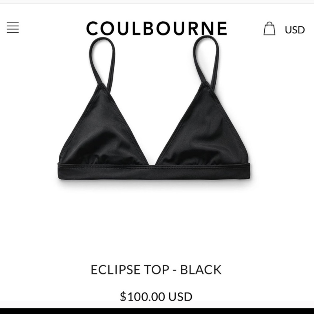 Coulbourne Eclipse Bikini Top in Black